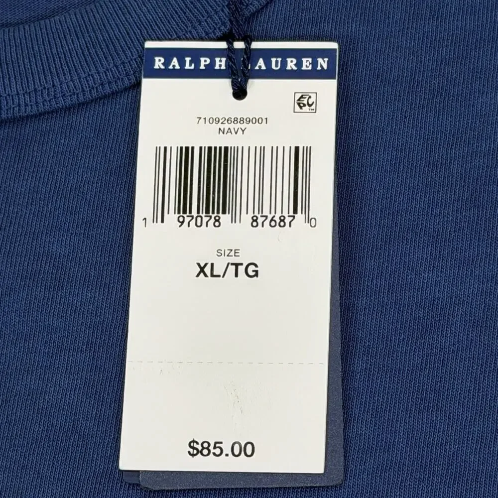 Polo Ralph Lauren Côte D'Azur Classic Fit T Shirt Men's XL Navy Blue Cotton NWT